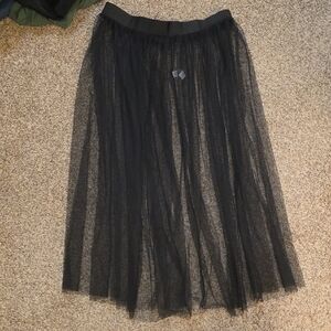 SHEIN Black Maxi Tulle Skirt